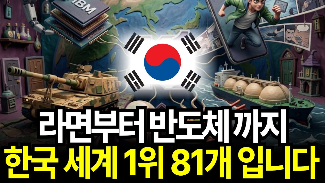 대한민국 세계 1위 품목 81개, 라면부터 반도체까지