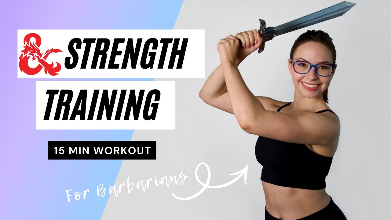 15 min Beginner Weight Training Workout // for DND Barbarians!