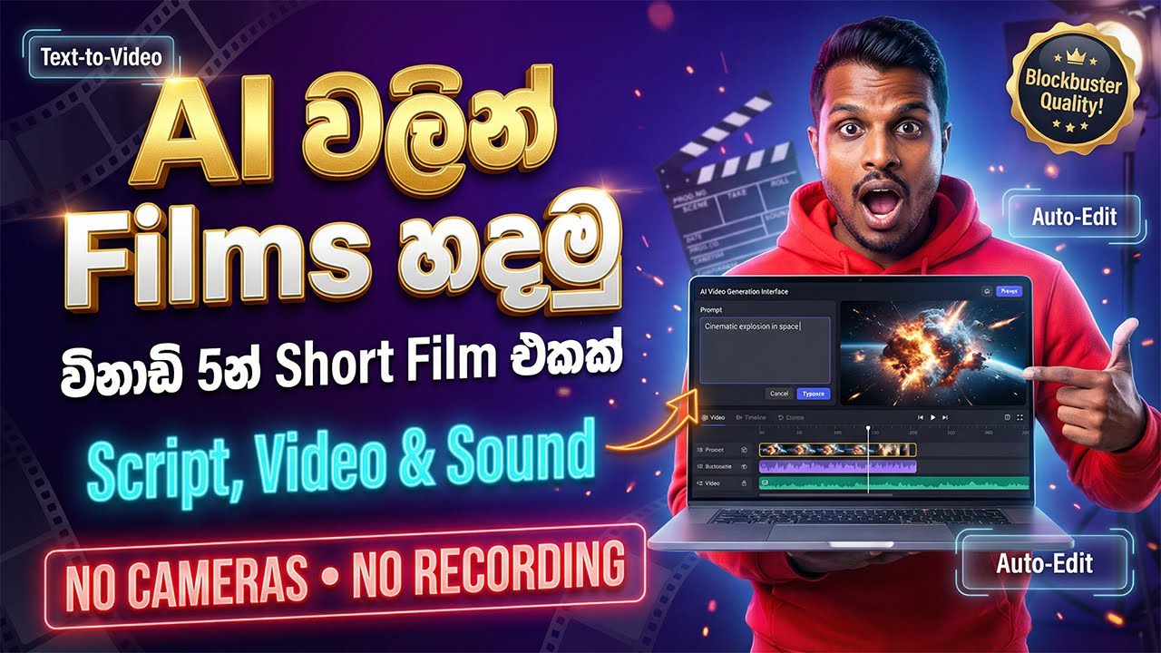 AI වලින් Films හදන හැටි - How to Create a Short Film with AI in Sinhala | Higgsfield Cinema Studio