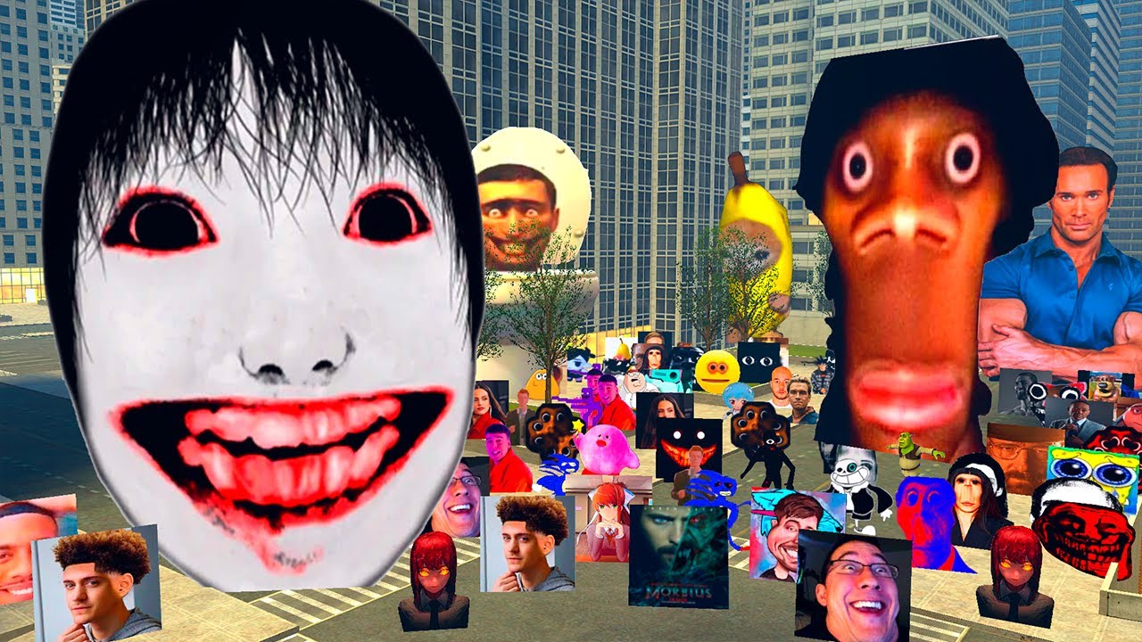 Big Aughh, Yoshie, Angry Munci, Obunga Nico's Nextbots Skibidi Toilet Mike O'Hearn in Gmod!