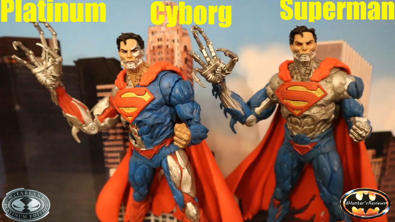 McFarlane DC Multiverse Cyborg Superman Platinum Chase Rebirth New 52 Action Figure Review