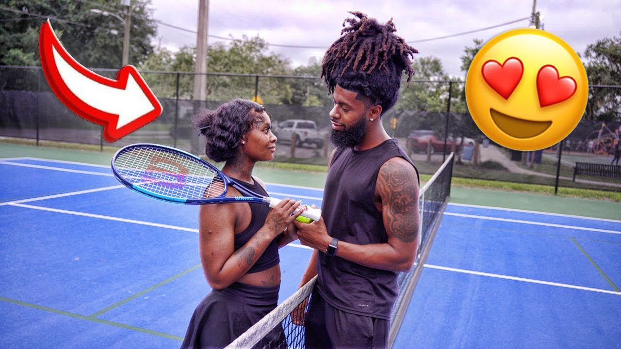 I Played A Hood Barbie In Tennis For Her Number🎾