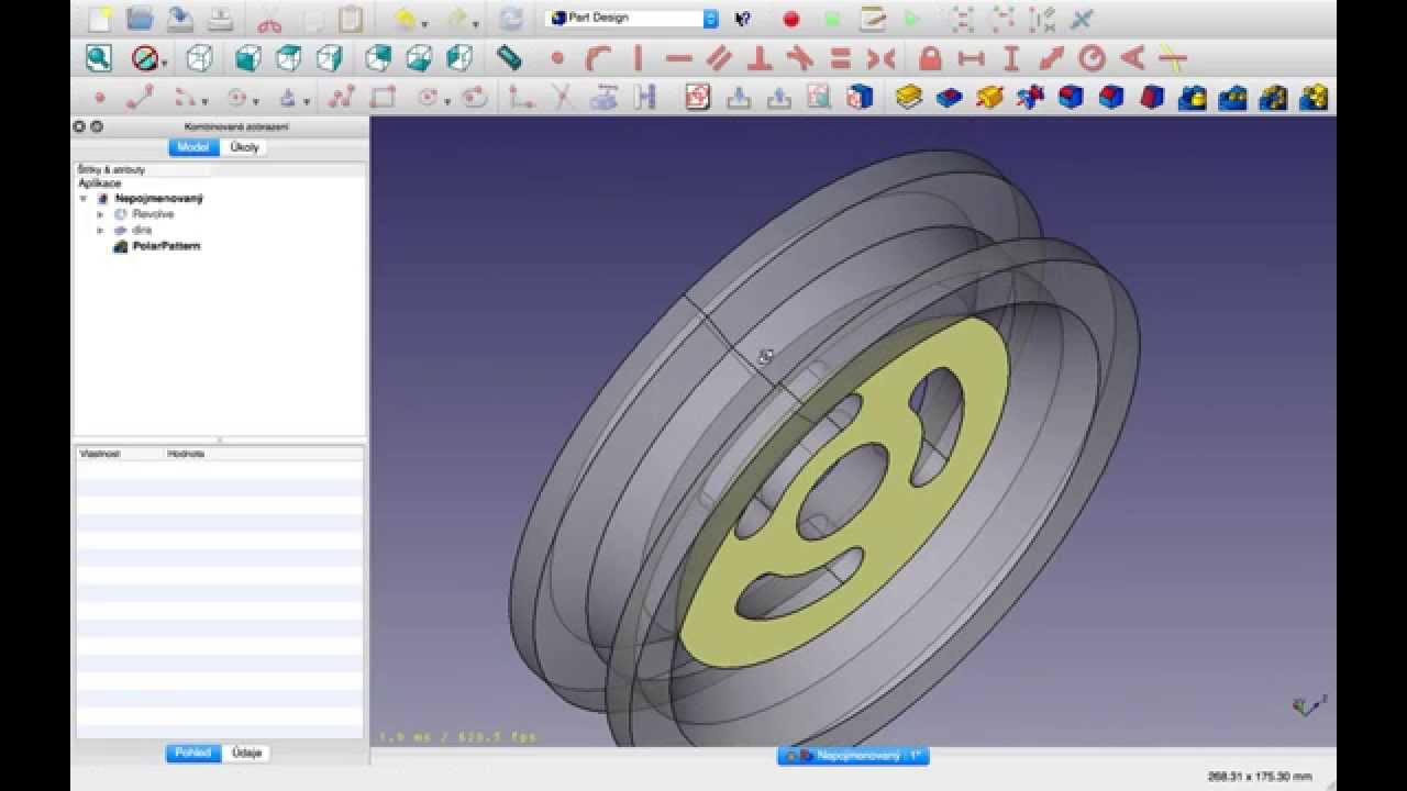 FreeCAD tutorial 2 - řemenice CZ