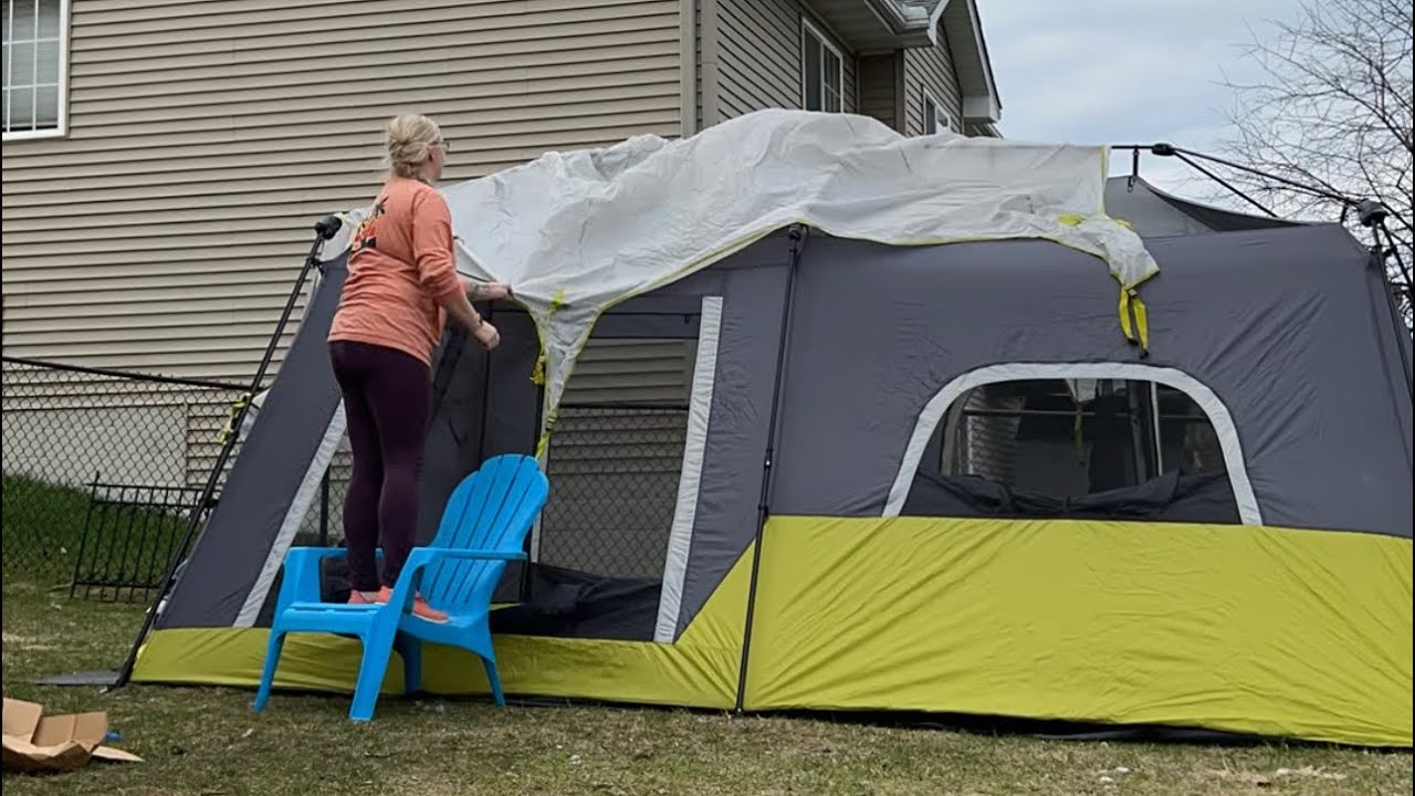 Unboxing and review of the Core 12 Person Instant Cabin Tent 18' x 10'