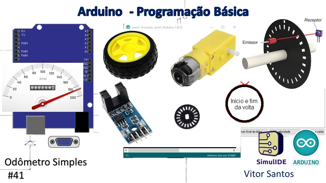 Odômetro (hodômetro) Simples com Arduino