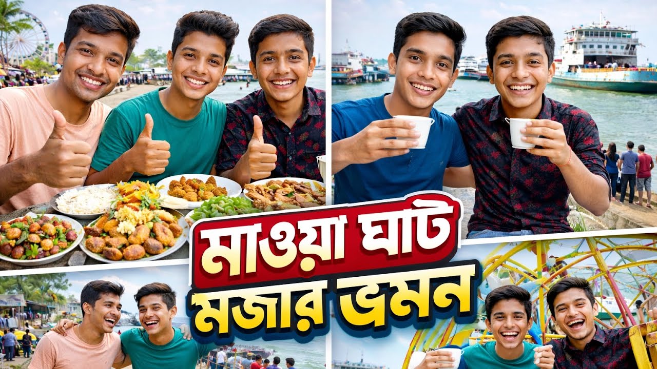 শহরের কোলাহল ছেড়ে চলে গেলাম মাওয়া ফেরিঘাট ❤️