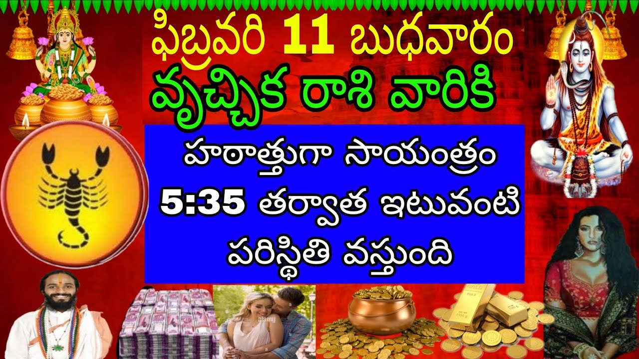 ఫిబ్రవరి 11 బుధవారం వృచ్చిక రాశి వారికి హఠాత్తుగా సాయంత్రం 5:35 తర్వాత ఇటువంటి పరిస్థితి వస్తుంది