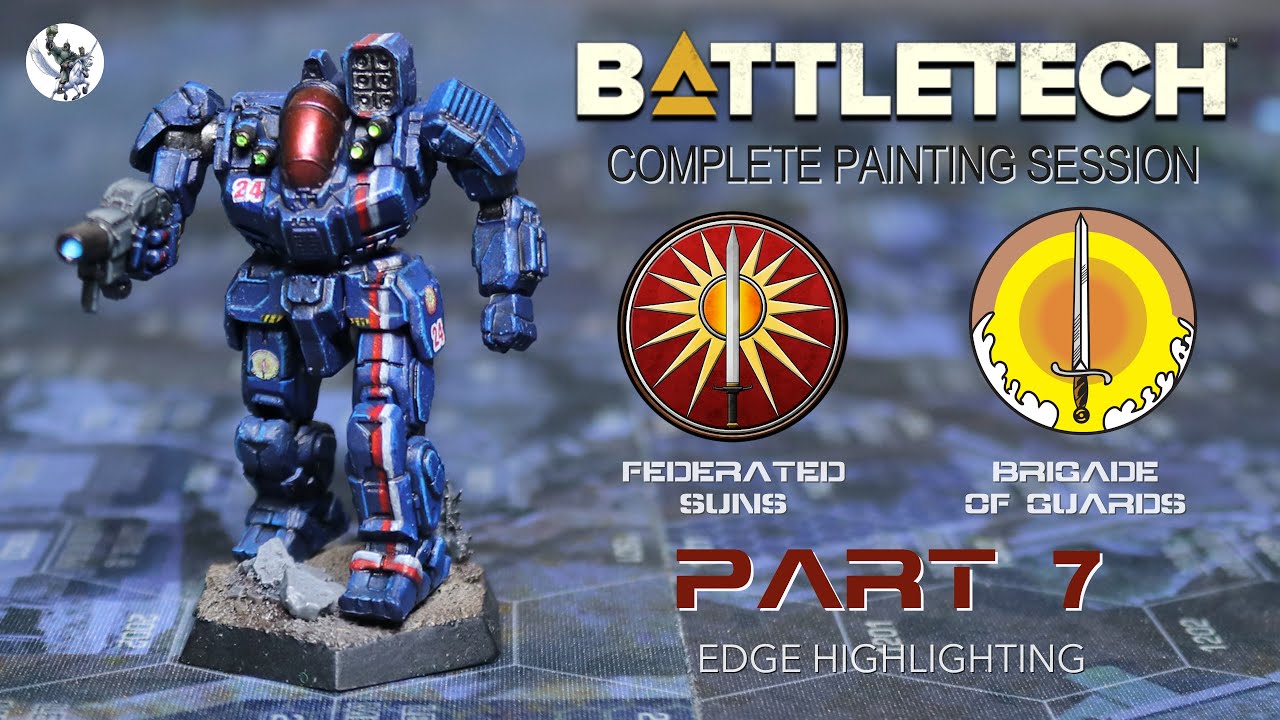 Part 7: Edge Highlighting | Let's Paint BattleTech - Davion Brigade of Guards