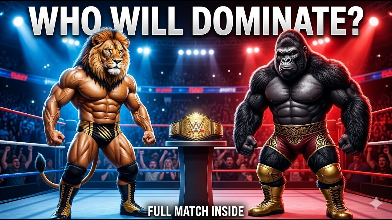 Match-1 LION MAN vs KONG MAN &ndash; Full Fight | Insane Strength Battle!