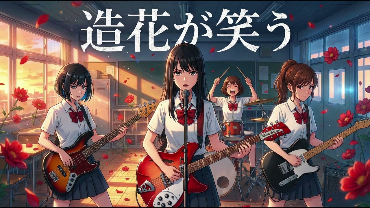 もしもJKバンドがACIDMANの『造花が笑う』をカバーしたら…【Cover by 永愛(AI)高校軽音部】
