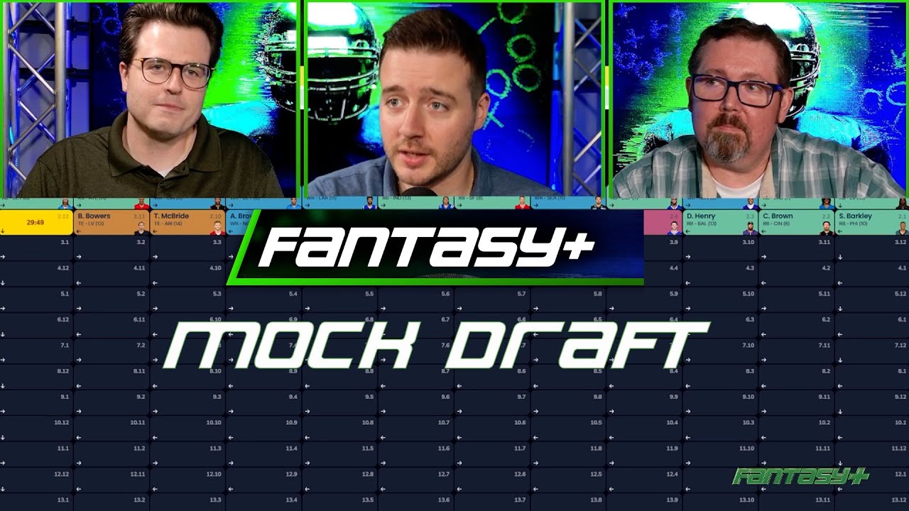 Fantasy+ Mock Draft 2.0: 12team/14rounds (ep28)