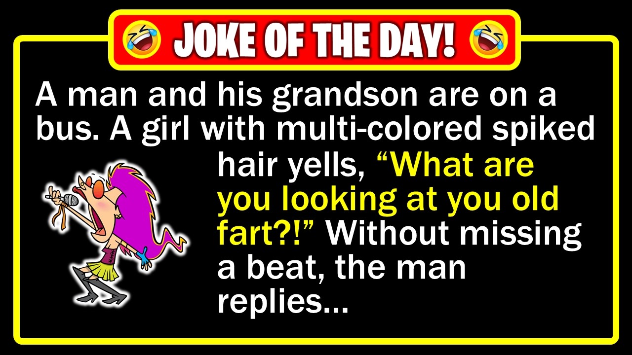 🤣 BEST JOKE OF THE DAY! - Grandpa's wild youth shocks bus punk girl bigtime!... | Funny Dad Jokes