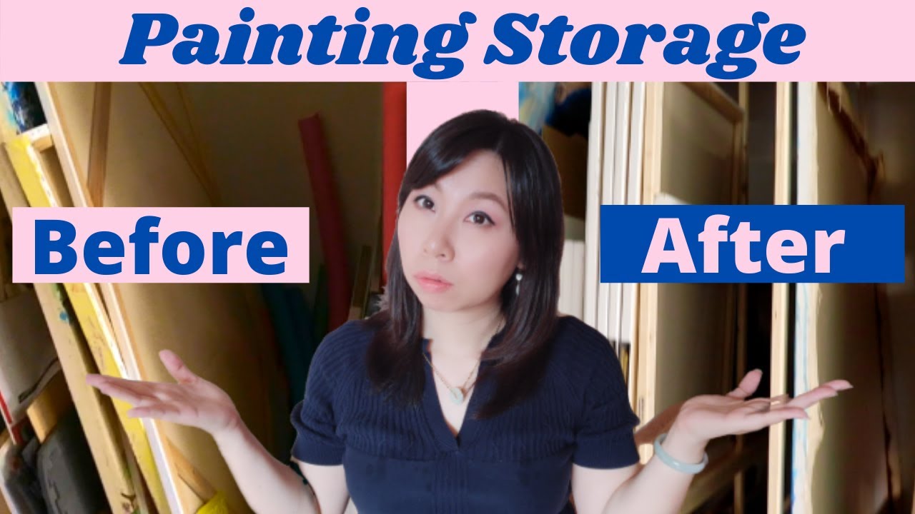 BUILDING/ORGANIZE MY PAINTING STORAGE /Art Vlog