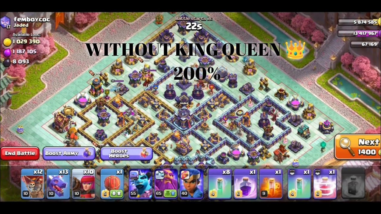 CLASH OF CLANS | WITHOUT KING QUEEN | CLASH KING 👑