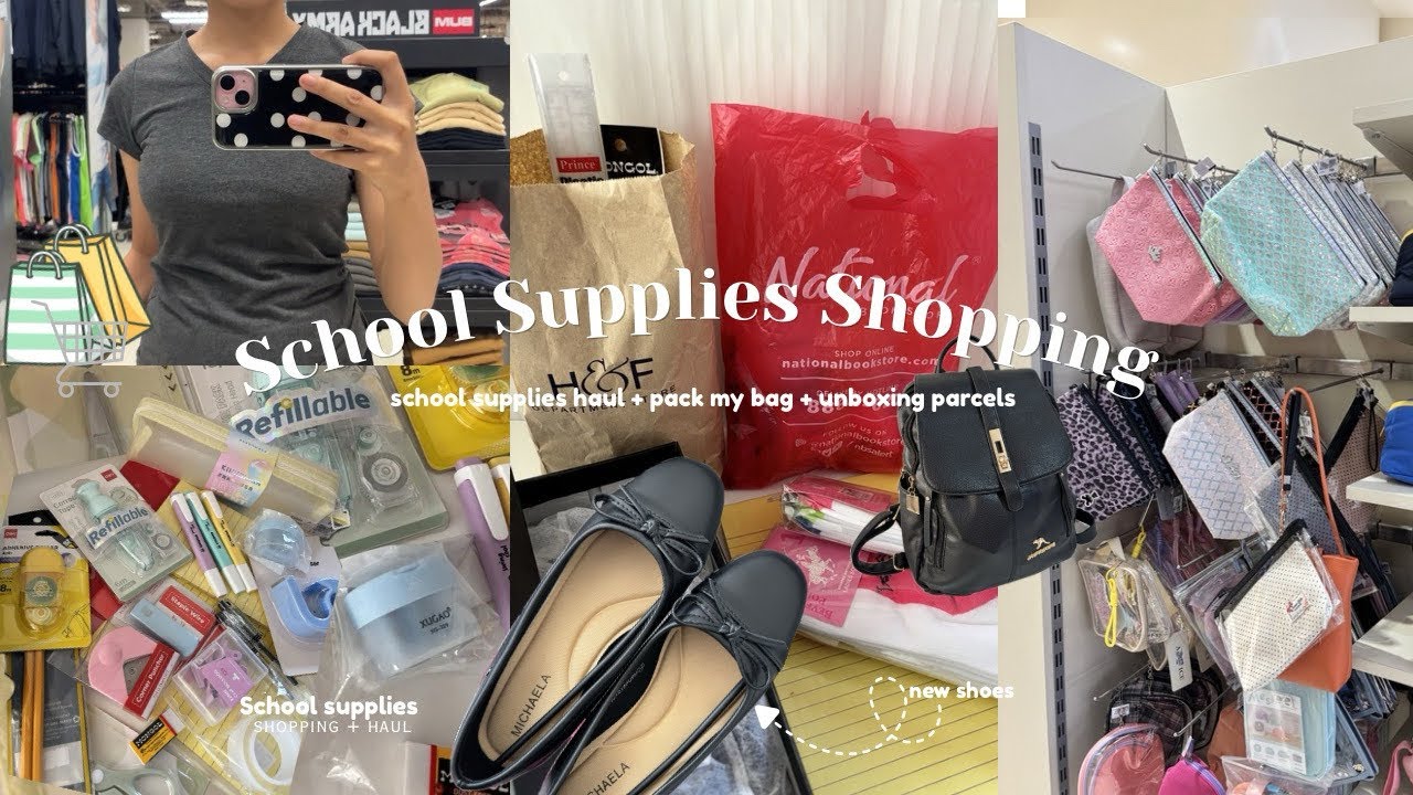 Закупки к школе🛍️ &mdash; шопинг + распаковка посылок + собираю рюкзак | Kleigh Co
