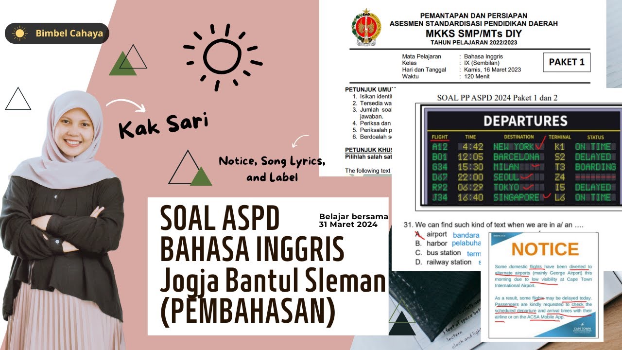 PEMBAHASAN ASPD DIY BAHASA INGGRIS KELAS 9: Notice, Song Lyrics, and Label