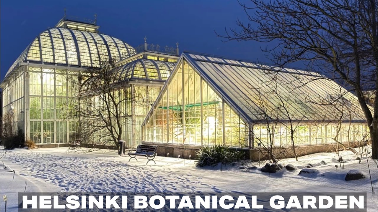 HELSINKI Winter Walk in Botanical Garden | Kasvitieteellinen puutarha