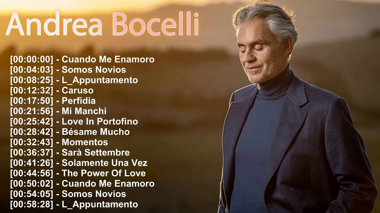 Andrea Bocelli golden voice classics, Vivo Per Lei, Time To Say Goodbye full album greatest hits