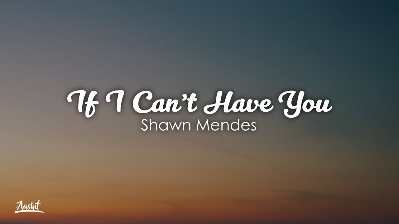 Shawn Mendes - If I Can't Have You (Lyrics / Lyric Video)