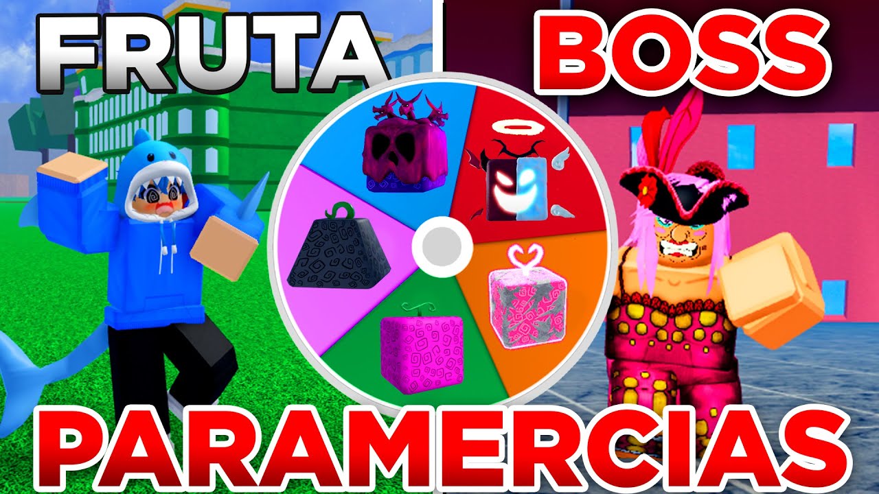 ENFRENTEI TODOS OS BOSSES SÓ COM FRUTAS PARAMÉRCIAS ALEATÓRIAS NO BLOX FRUITS