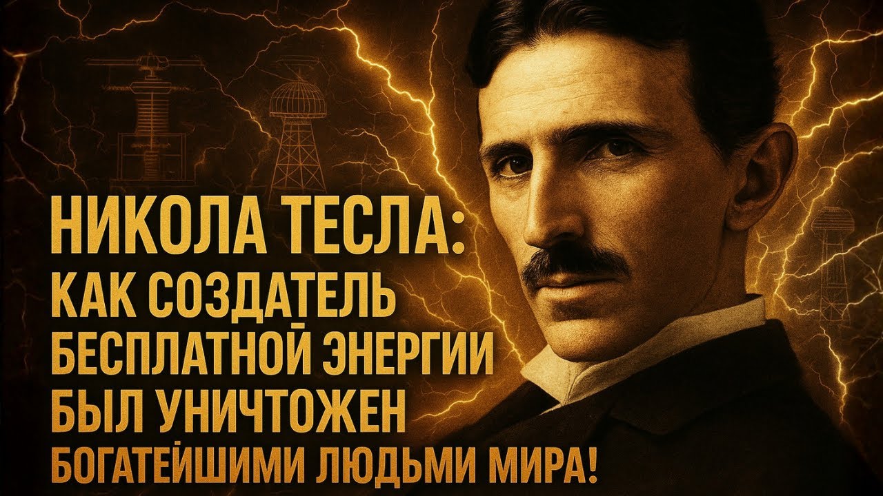 НИКОЛА ТЕСЛА: КАК создатель БЕСПЛАТНОЙ энергии был УНИЧТОЖЕН богатейшими людьми мира!