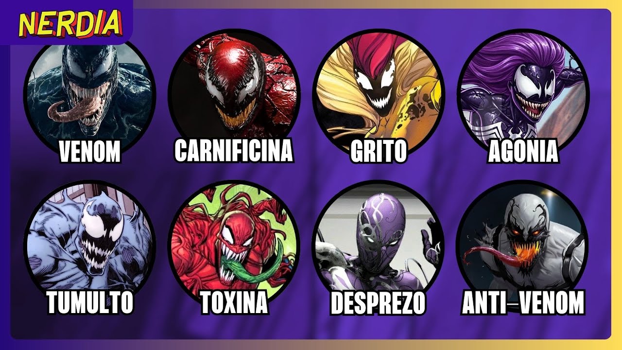 TODOS OS SIMBIONTES da Marvel Explicados - FILHOS DE VENOM