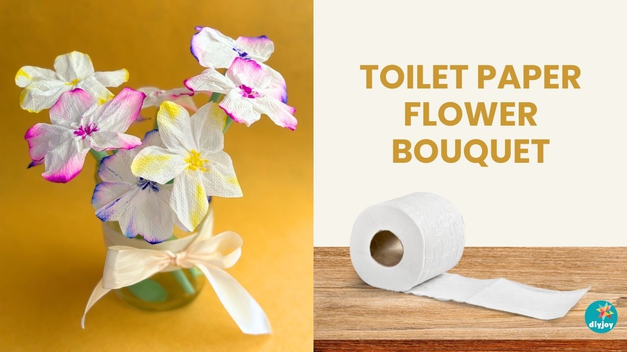 Toilet Paper Flower Bouquet Tutorial | Easy Paper Crafts