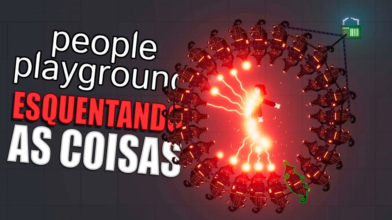 Esquentando as coisas no People Playground (Boneworks 2d)