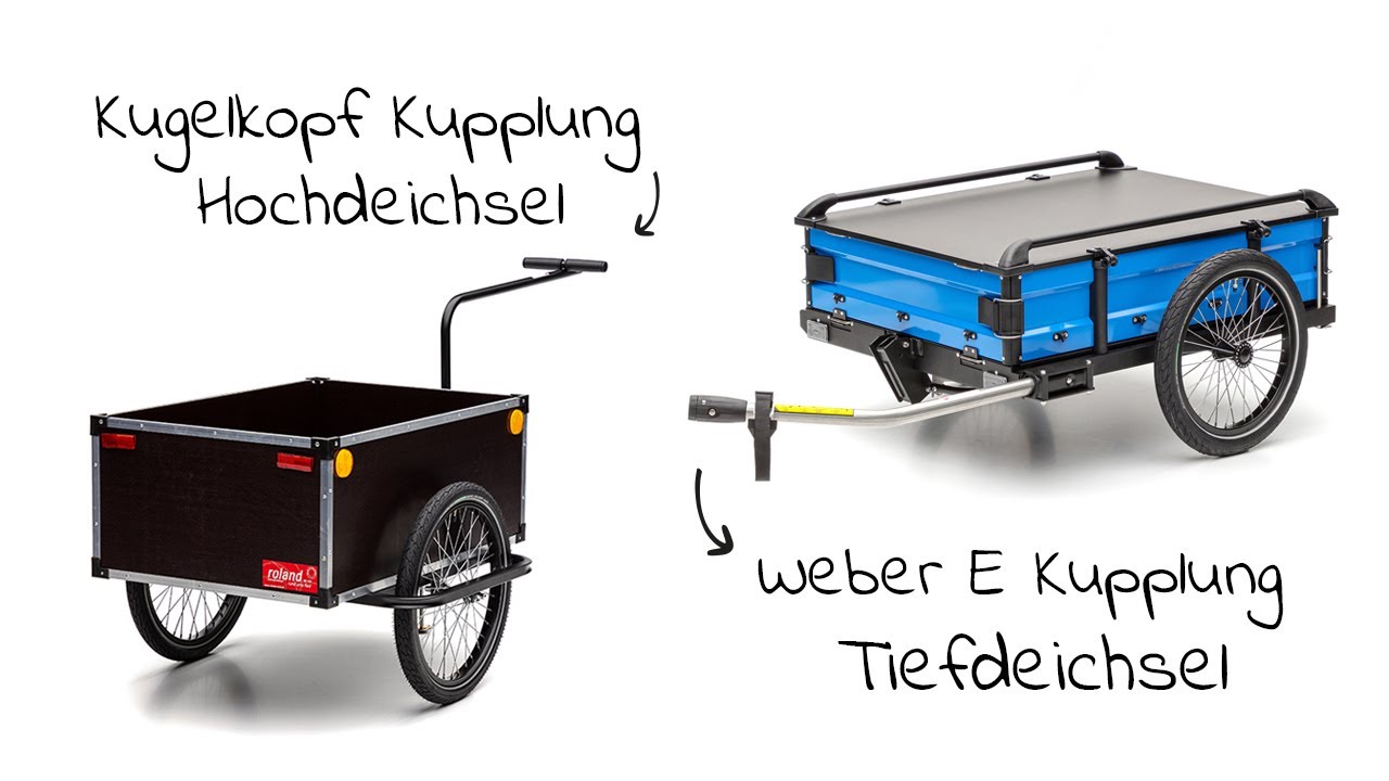 Fahrradanhänger Kupplung - Tiefdeichsel - Hochdeichsel