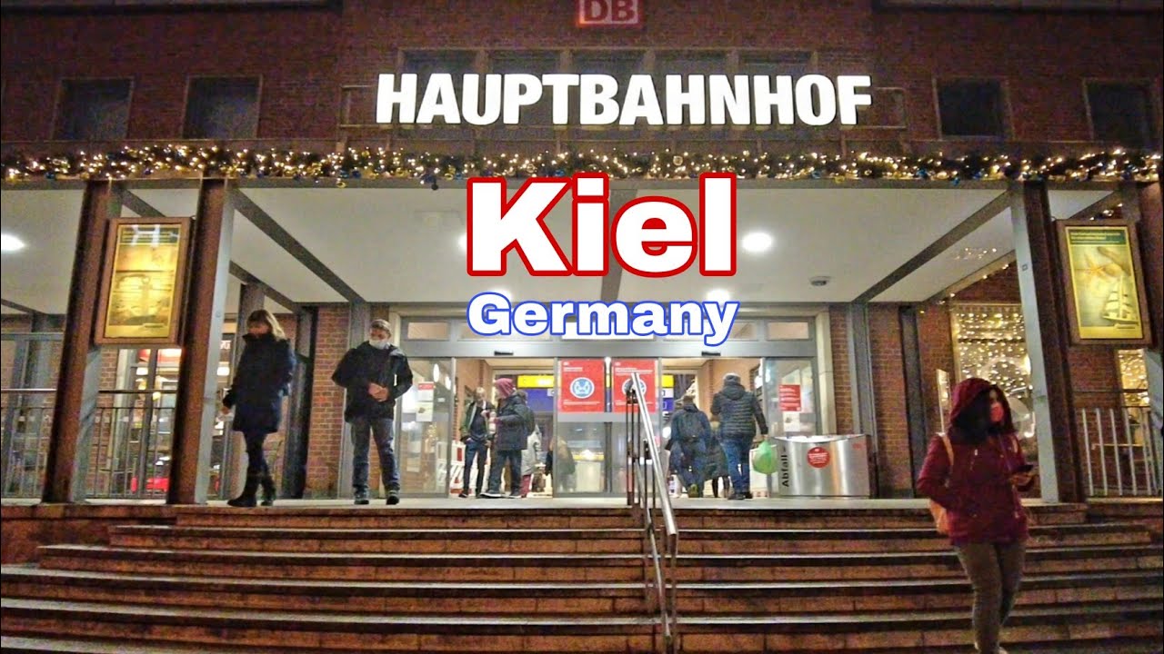 Kiel | Kiel, NIGHT Walking Tour | Kiel 4K