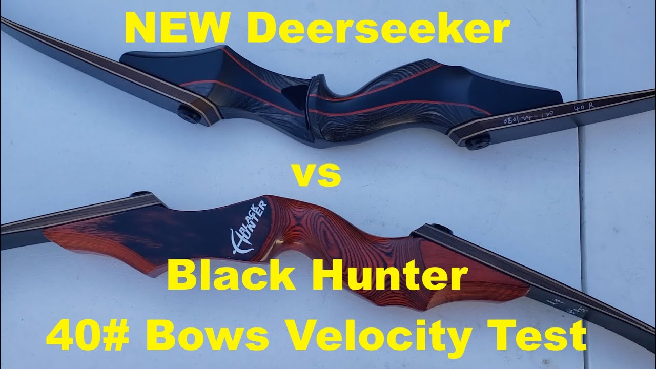 NEW Deerseeker outdoor vs Black Hunter 40# Bows Velocity Test - WHICH IS FASTER?