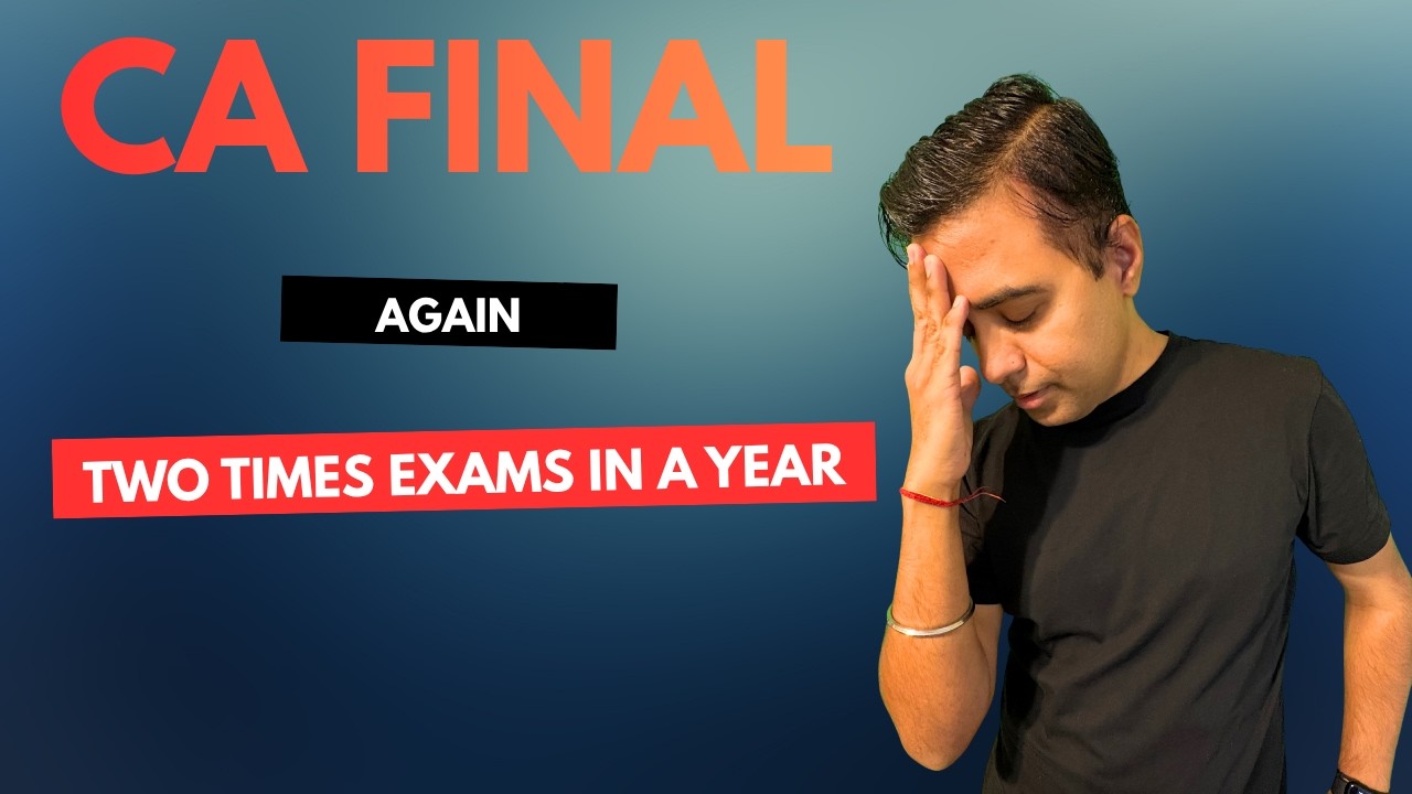 CA Final exams l Again Twice in a year l Big impact on Sept 26 & Jan 27 students l Plan well l