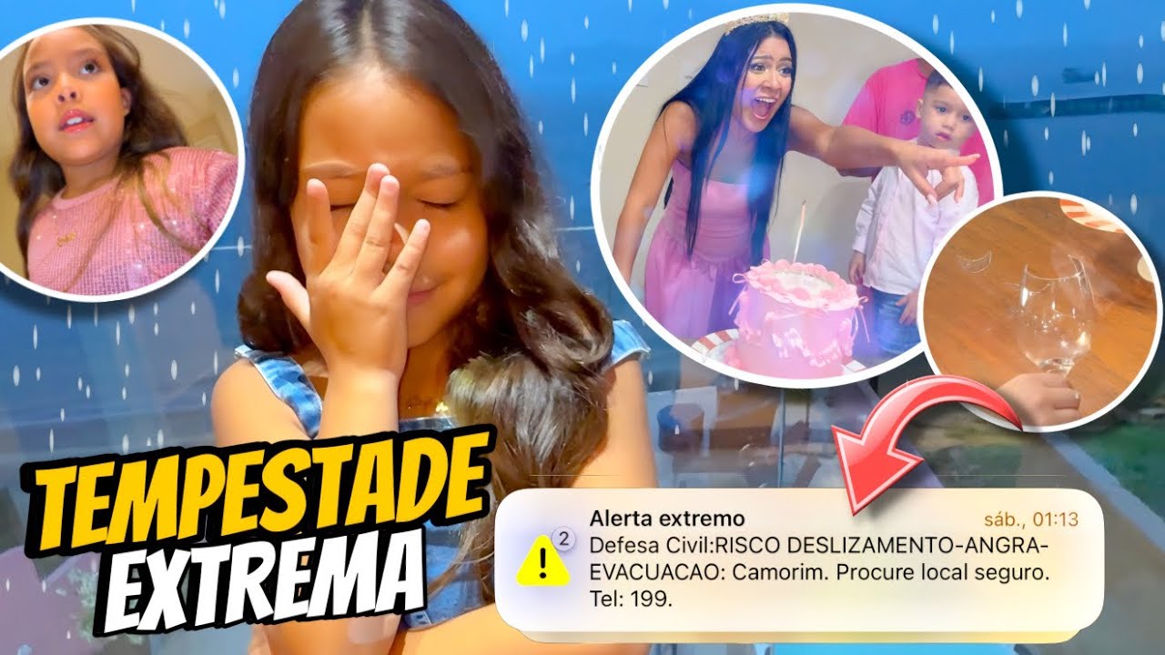 PASSAMOS POR UMA TEMPESTADE EXTREMA NO ANIVERSÁRIO DA TITIA ​⁠* mandaram evacuar Angra dos Reis 😳 *