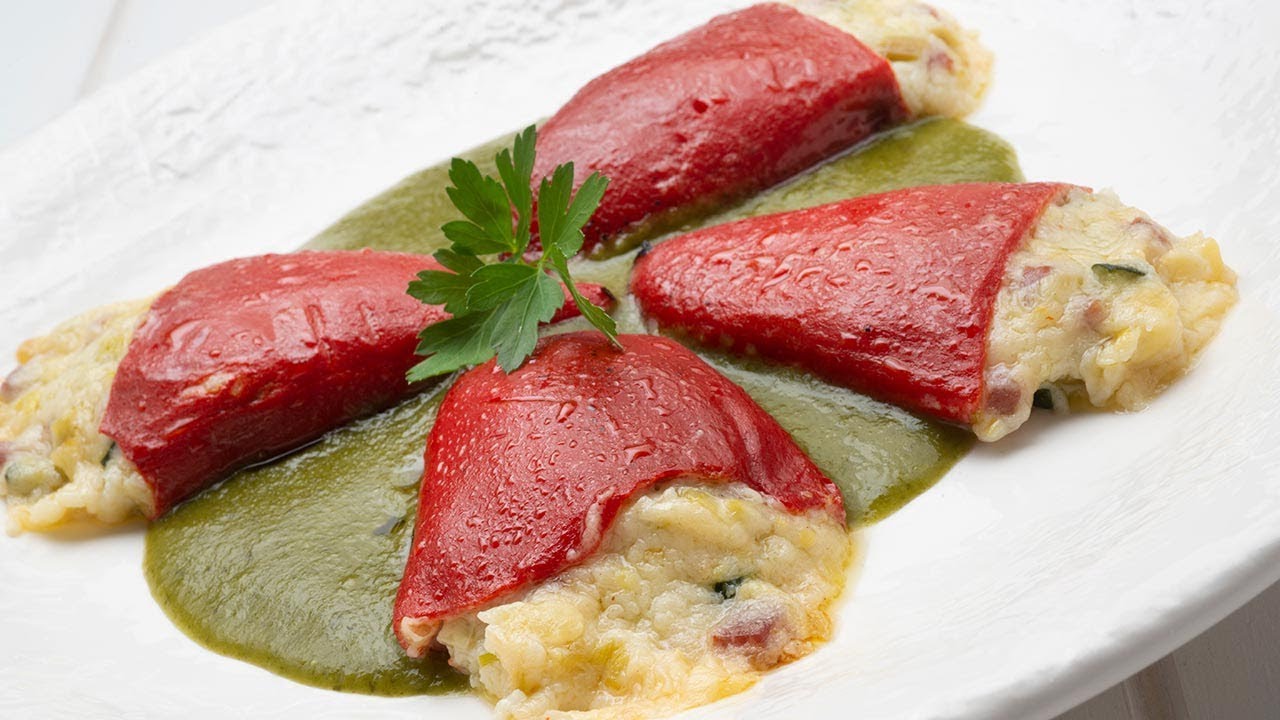 Pimientos rellenos de calabacín, jamón y queso - Cocina Abierta de Karlos Arguiñano