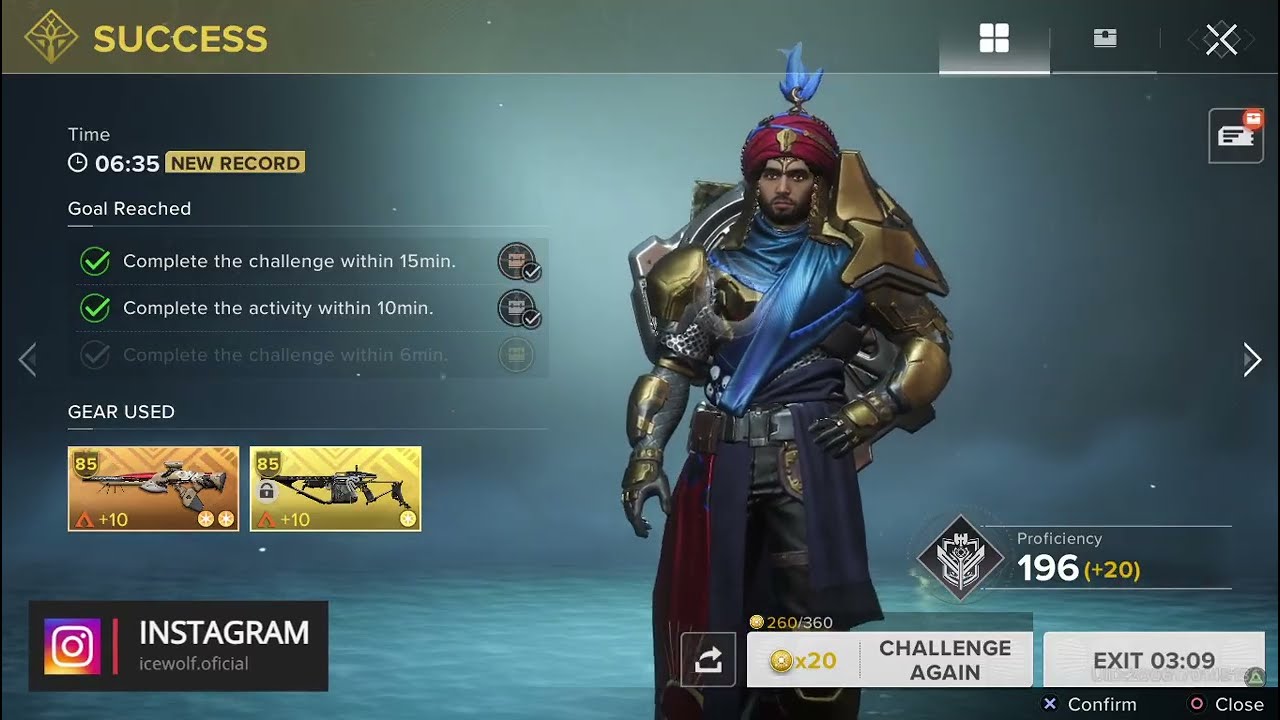 TESTANDO KABR, O ABSOLUTO & TODOS EQUIPAMENTOS NÍVEL 85+ NO NOVO MODO CHALLENGE 83+ | #destinyrising