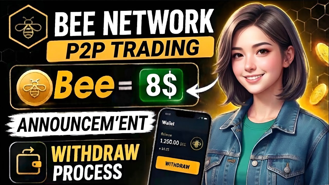 Важное объявление 💥 P2P-торговля Bee Network 😱 | Процесс вывода монет Bee // 1 Bee = $8 🎉🤑 #beene...