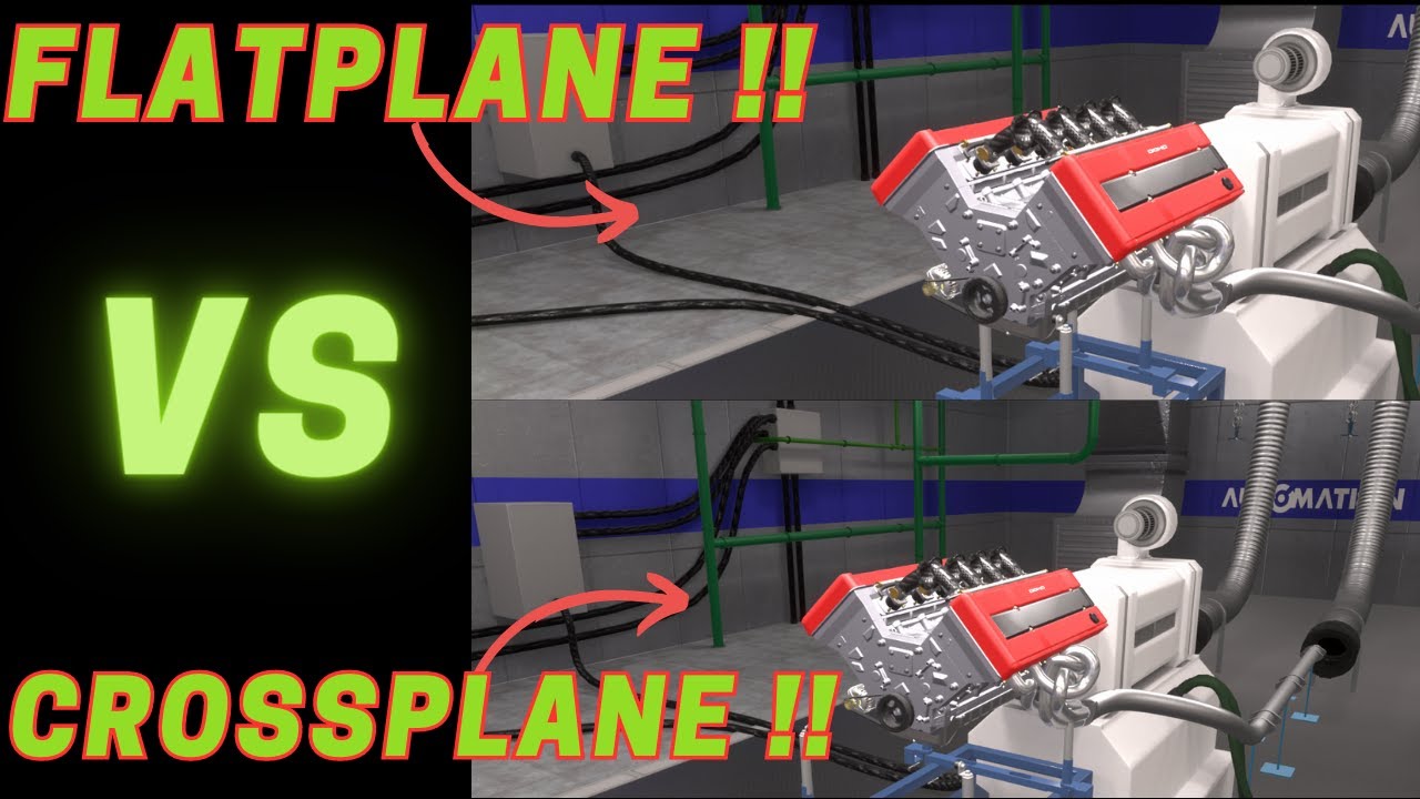 FLATPLANE VS CROSSPLANE V8 !!!!! - Automation the car company tycoon