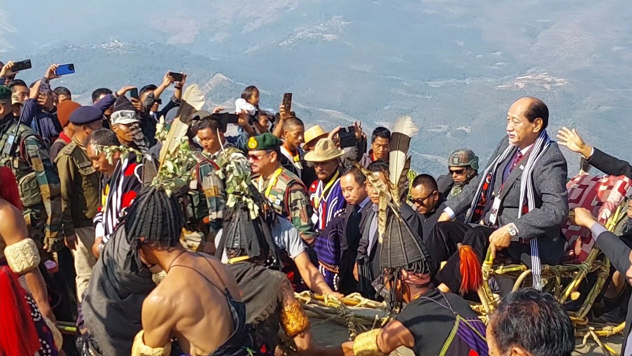 Khaozaosie Hok-ah [Mini hornbill] Chief Guest Dr.Neiphiu Rio Welcoming ceremony....
