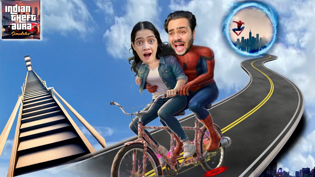 We Became SPIDERMAN To CLIMB The HIGHEST RAMP ! INDIAN THEFT AUTO SIMULATOR