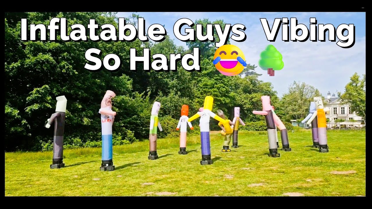 A Happy Dance Party in the Park 💛(13-Hr) 🥰🌳#Inflatable #TubeMan #asmr #Outdoor#Satisfying #oddly
