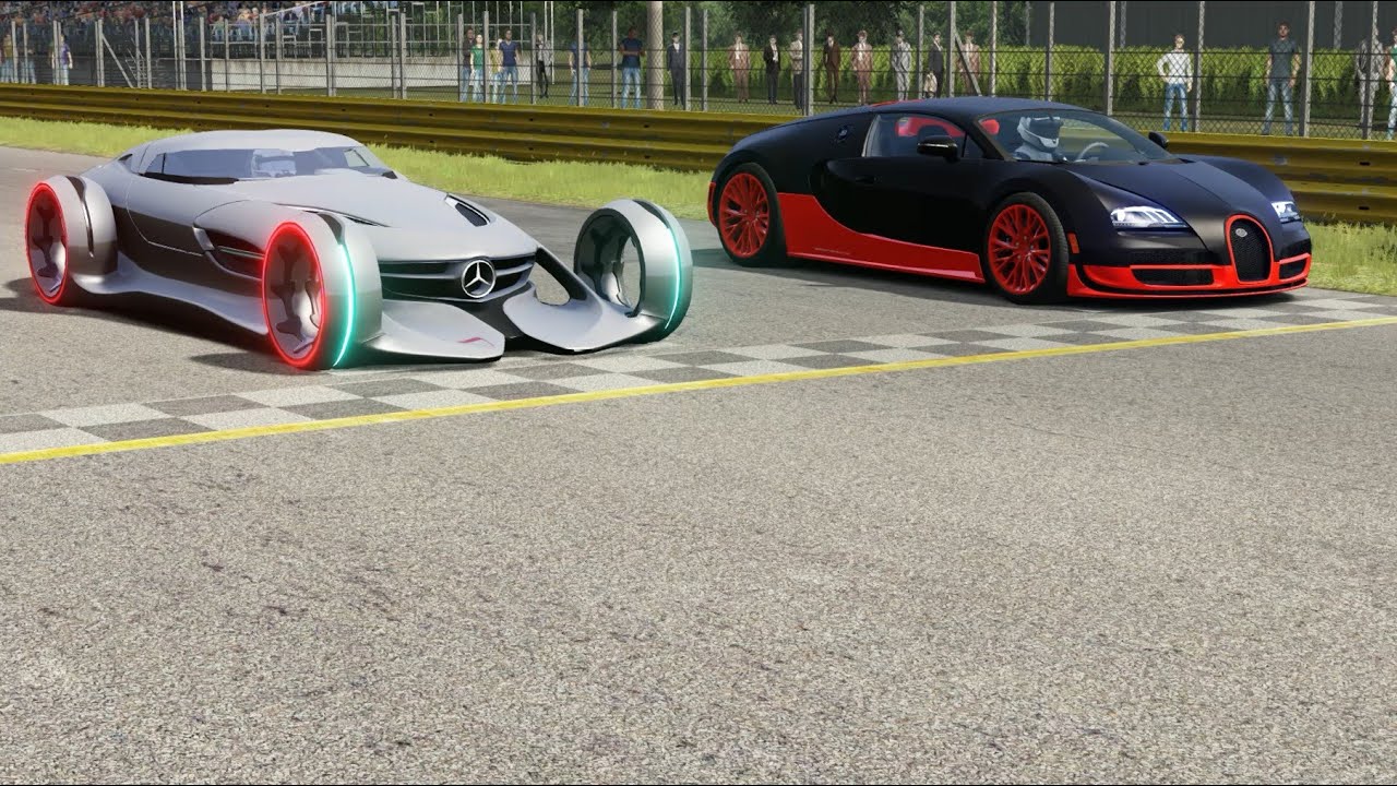 Mercedes-Benz Silver Arrow vs Bugatti Veyron 16.4 Super Sport at Monza Full Course