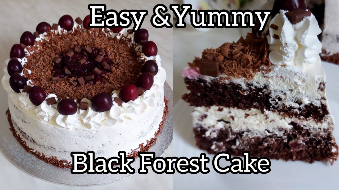Black Forest cake / Black Forest gateau / Black Forest Cherry-torte (බ්ලැක් ෆොරෙස්ට් කේක් එකක් හදමු)
