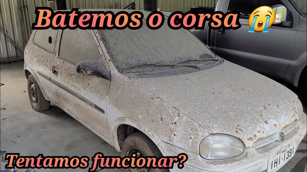 Começou os trabalhos no Corsa que estava 9 anos parado. Batemos a porta dele.