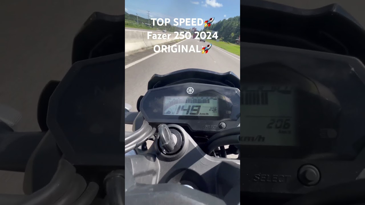 TOP SPEED FAZER 250 2024 #fazer #fazer250 #fz #moto #yamaha #envelopamento #yamahafazer #2024