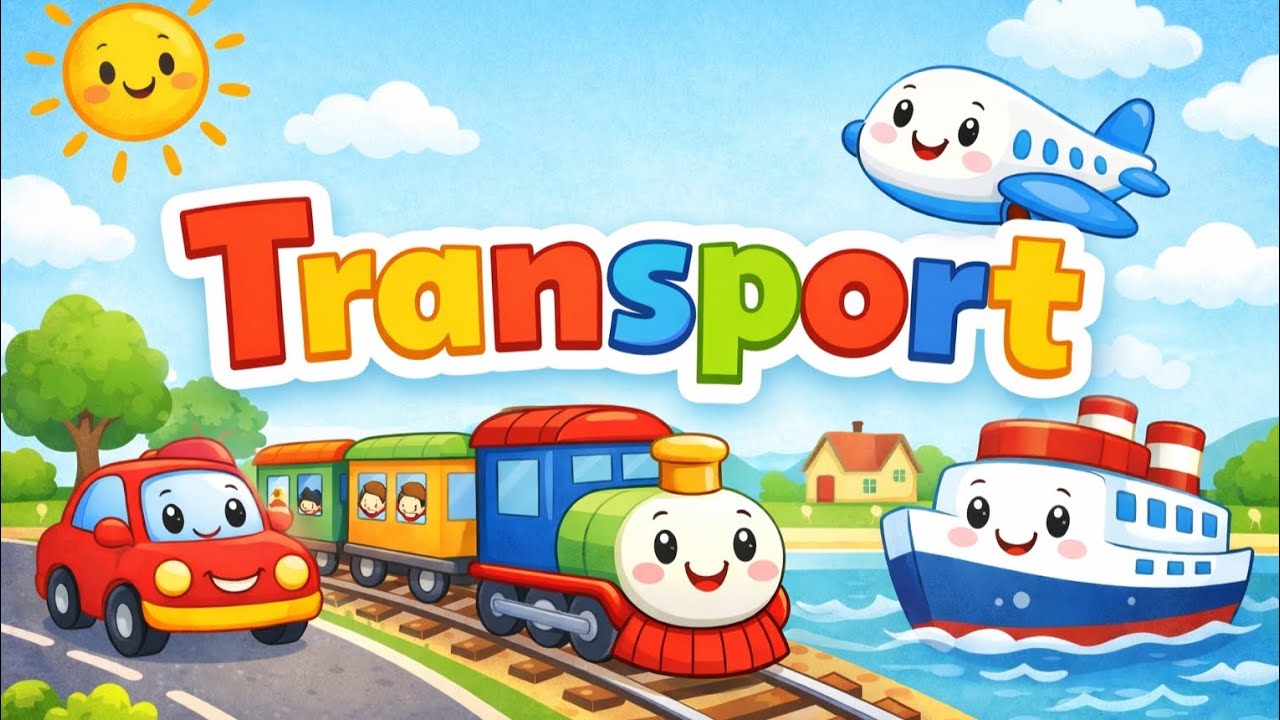 Modes of Transport | Car Train Airplane Ship | Kids Learning🚗🚆✈️🚢