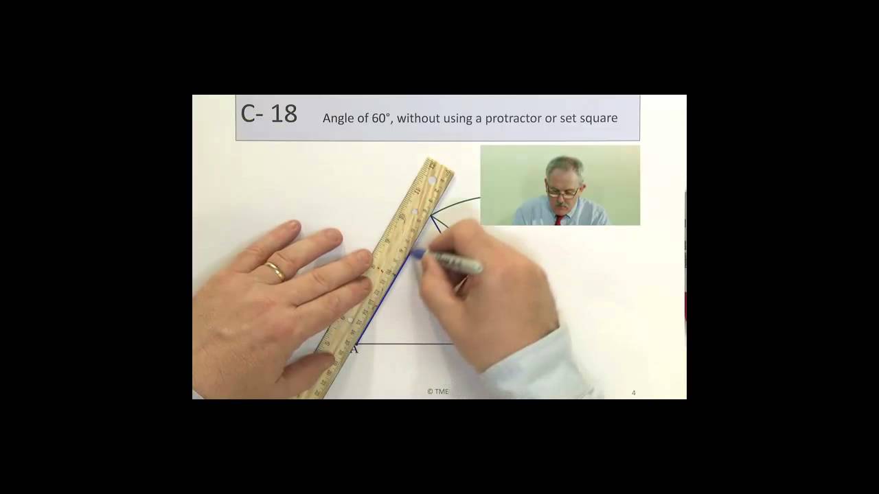 Construction 18 - Angle of 60&deg; without protractor or set square