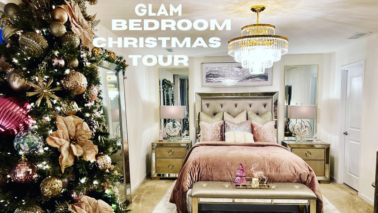 New* GLAM CHRISTMAS TREE | CHRISTMAS Bedroom Decorating Ideas 2022 | #decoratewithme