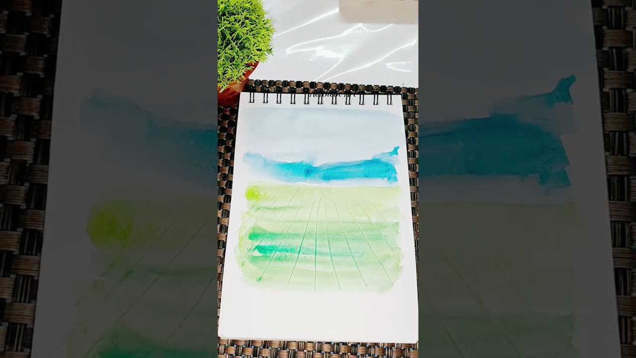 Watercolor easy landscape painting ideas for beginners step by step||Aesthetic Art 