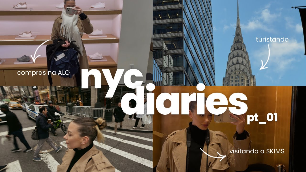 vlog 1 - NYC diaries | compras na ALO, SKIMS, pizza do homem aranha & mais