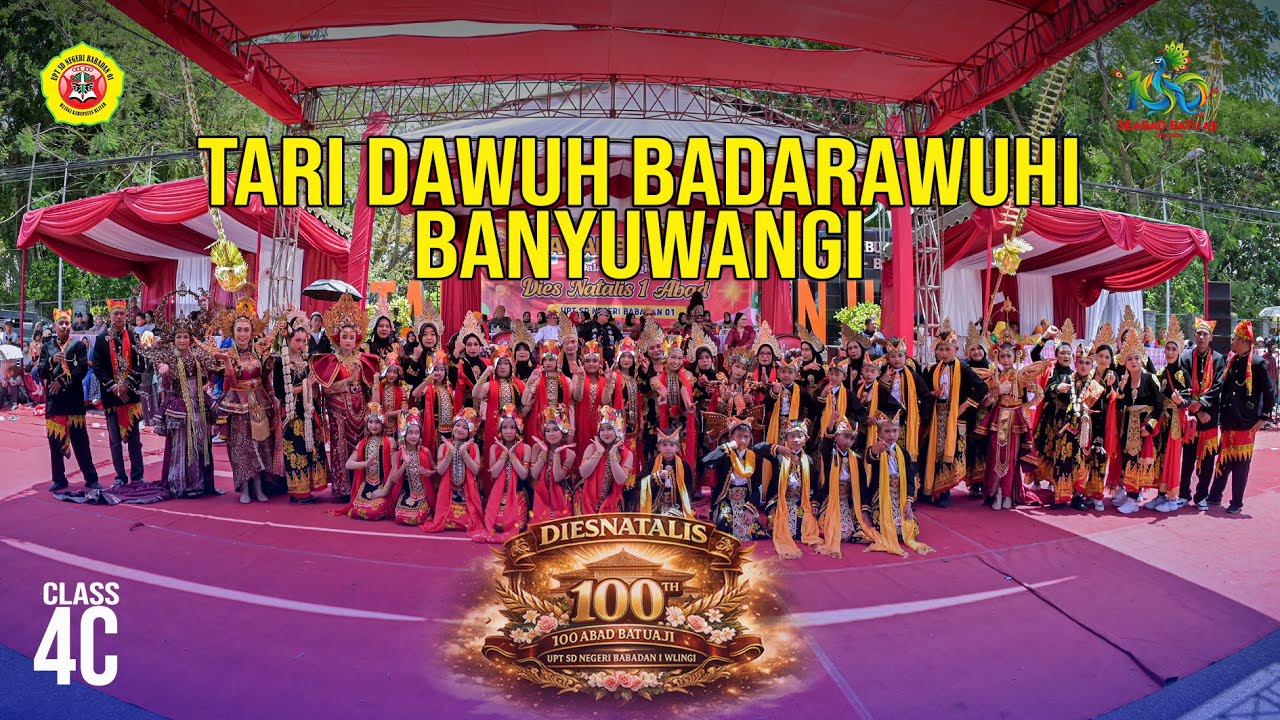 PESERTA 14 KELAS 4C - TARI DAWUH BADARAWUHI BANYUWANGI - DIESNATALIS KE 100 ABAD BATUAJI